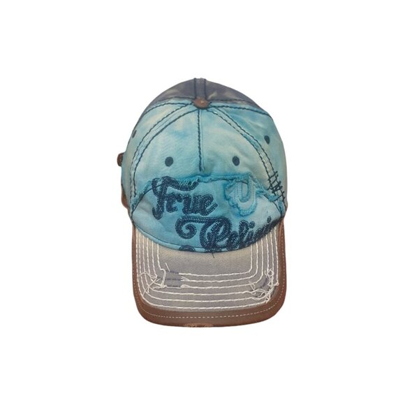 VINTAGE TRUE RELIGION LOGO DISTRESSED TRUCKER CAP BASEBALL RARE - Picture 6 of 14
